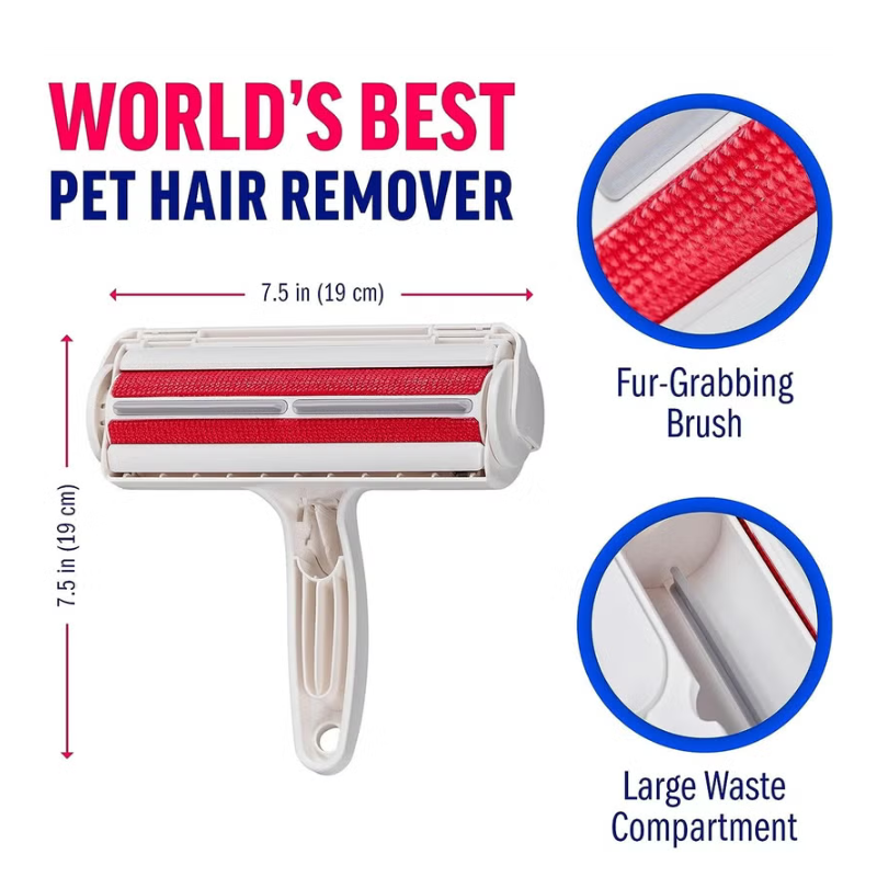 Pet Hair Remover & Reusable Lint Roller For Furniture, Couch, Carpet, Clothing & Bedding