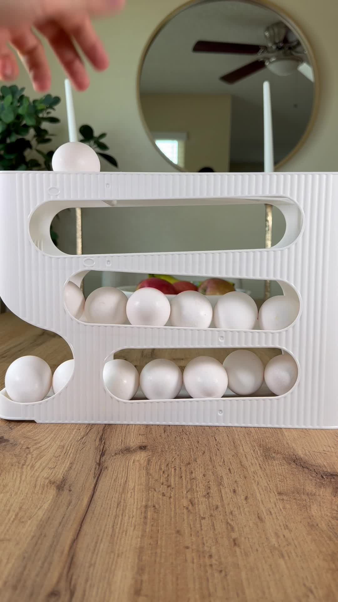 Automatic Rolling Down Egg Holder