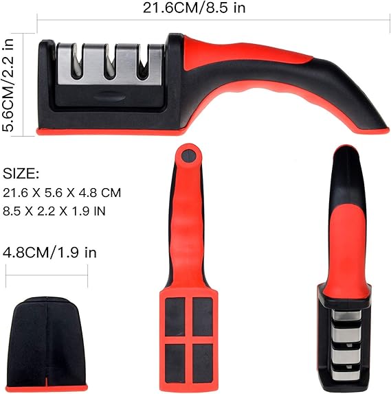 Knife Sharpener,3-Stage，blade sharpener Professional Kitchen Knife Sharpeners