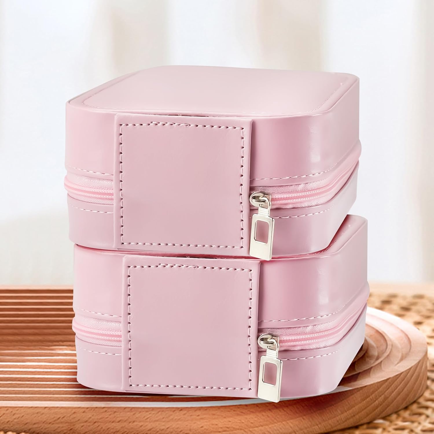Travel Cosmetic Mirror Case LED Makeup Mirror Storage Case