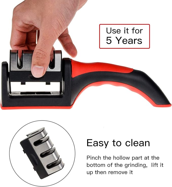Knife Sharpener,3-Stage，blade sharpener Professional Kitchen Knife Sharpeners