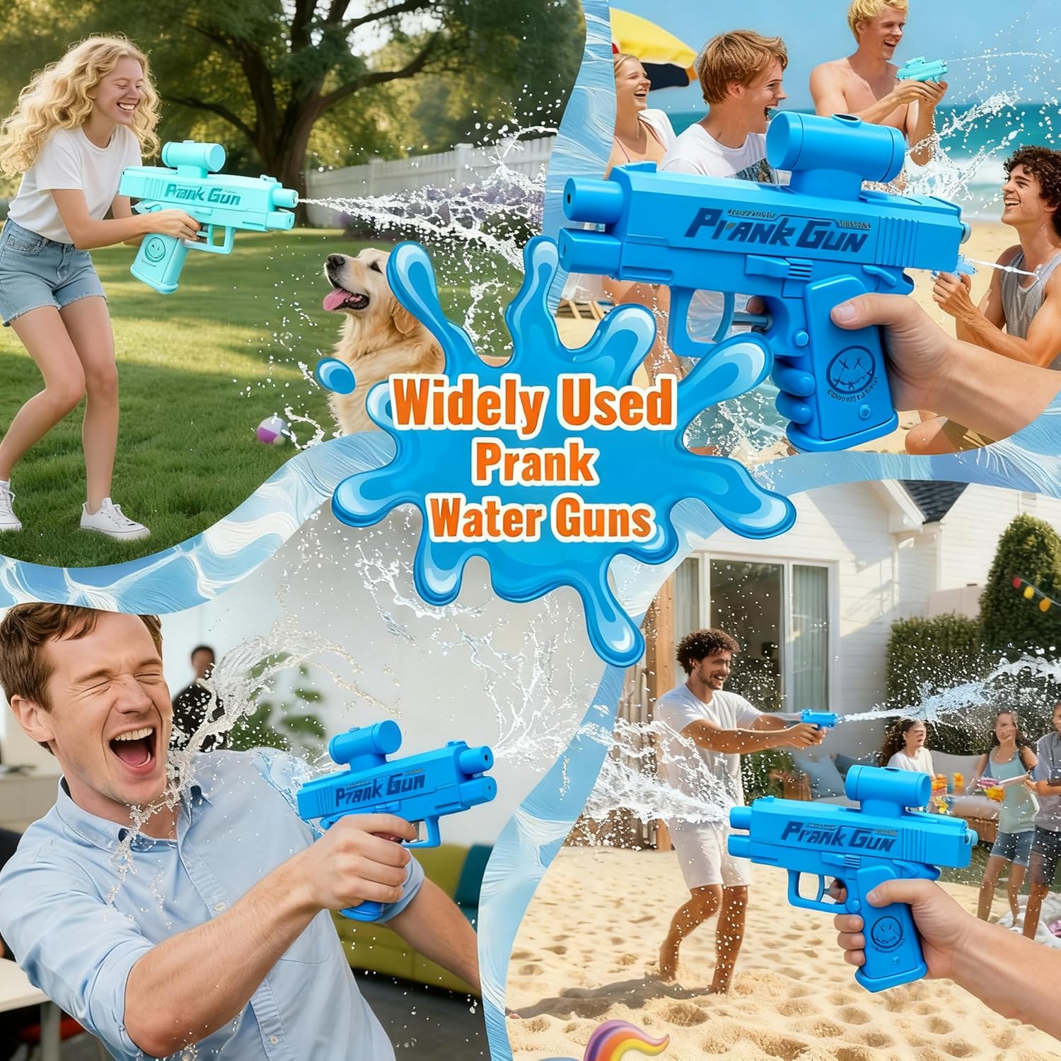 Blue Prank Gun Prank Gun Water Gun - Dual Use Water Gun
